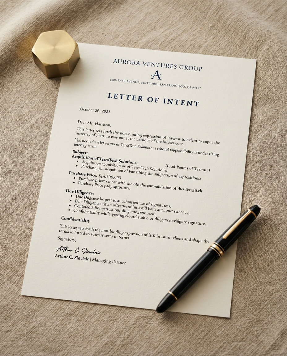 Letter of Intent — professionally structured for business purpose